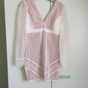 Bardot white lace dress